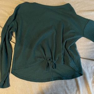forrest green cropped long sleeve